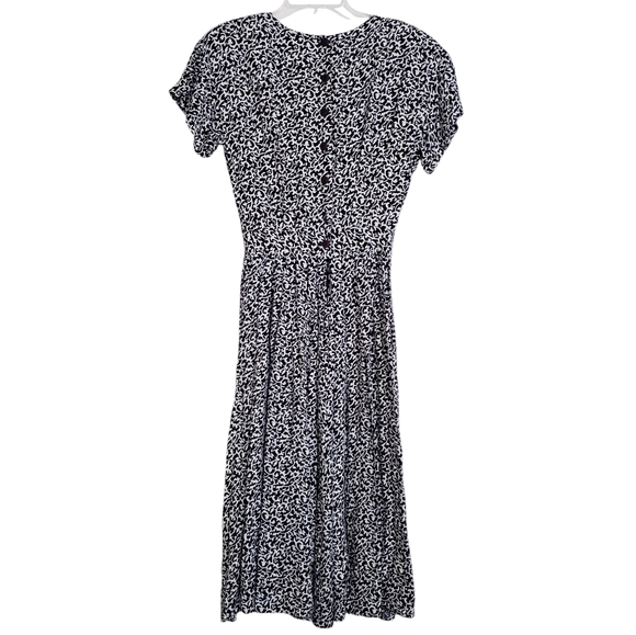 Vintage Warren Black and White Print Dress - Picture 7 of 16